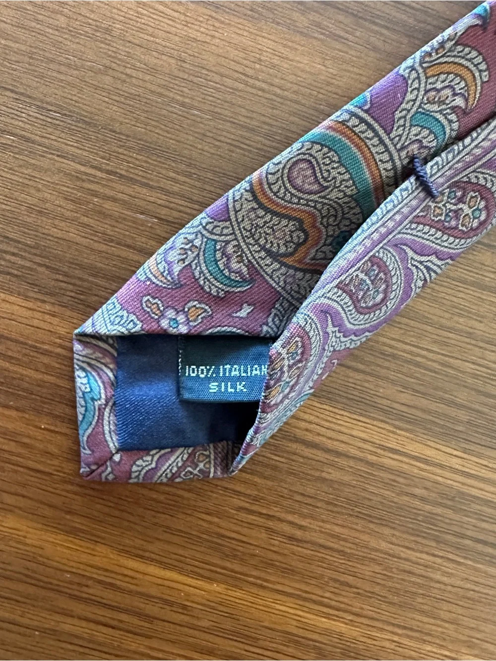 Coach Purple Paisley Silk Tie - Brand Unspecified